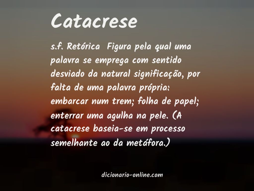 Significado de catacrese