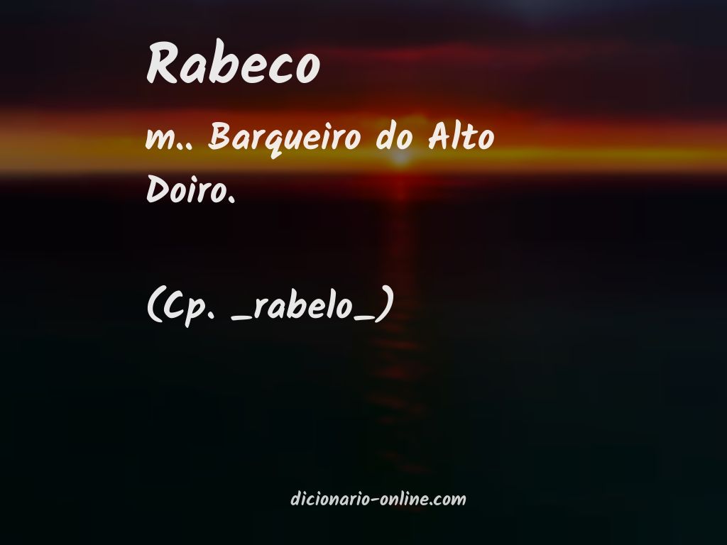 Significado de rabeco