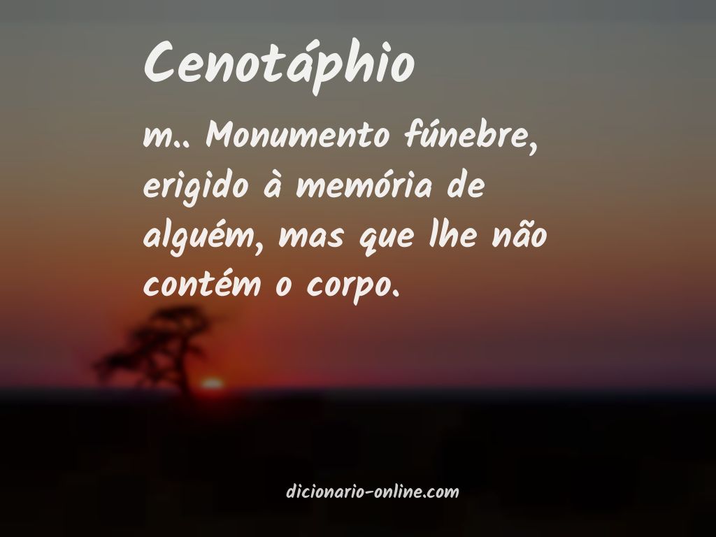 Significado de cenotáphio