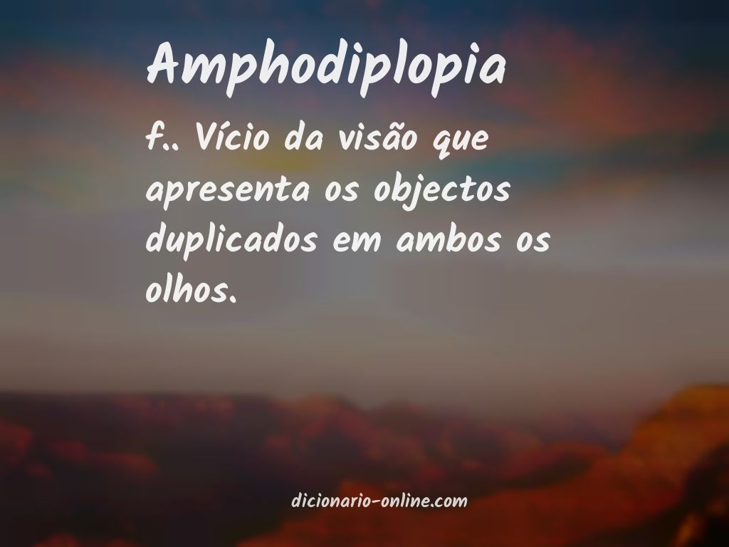 Significado de amphodiplopia