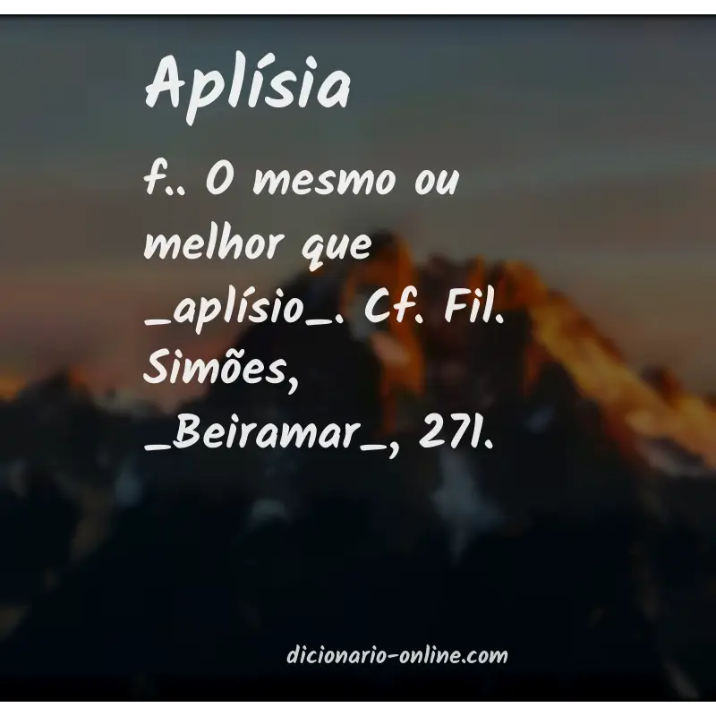 Significado de aplísia