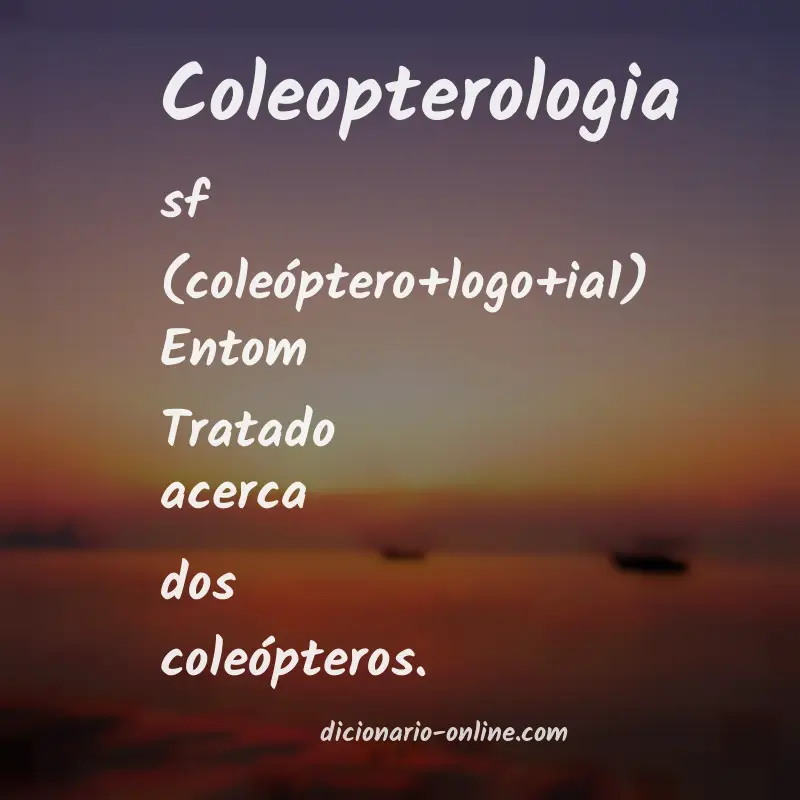 Significado de coleopterologia