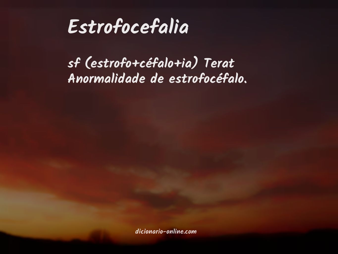 Significado de estrofocefalia