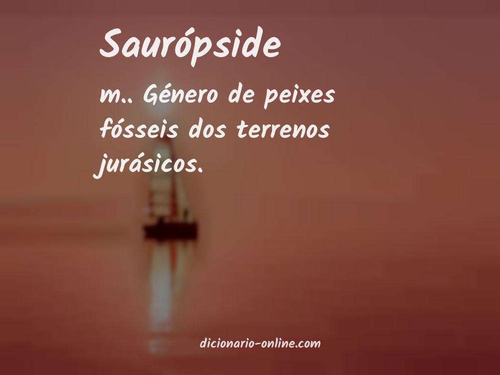 Significado de saurópside