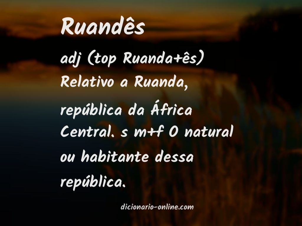 Significado de ruandês