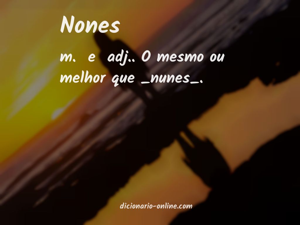 Significado de nones