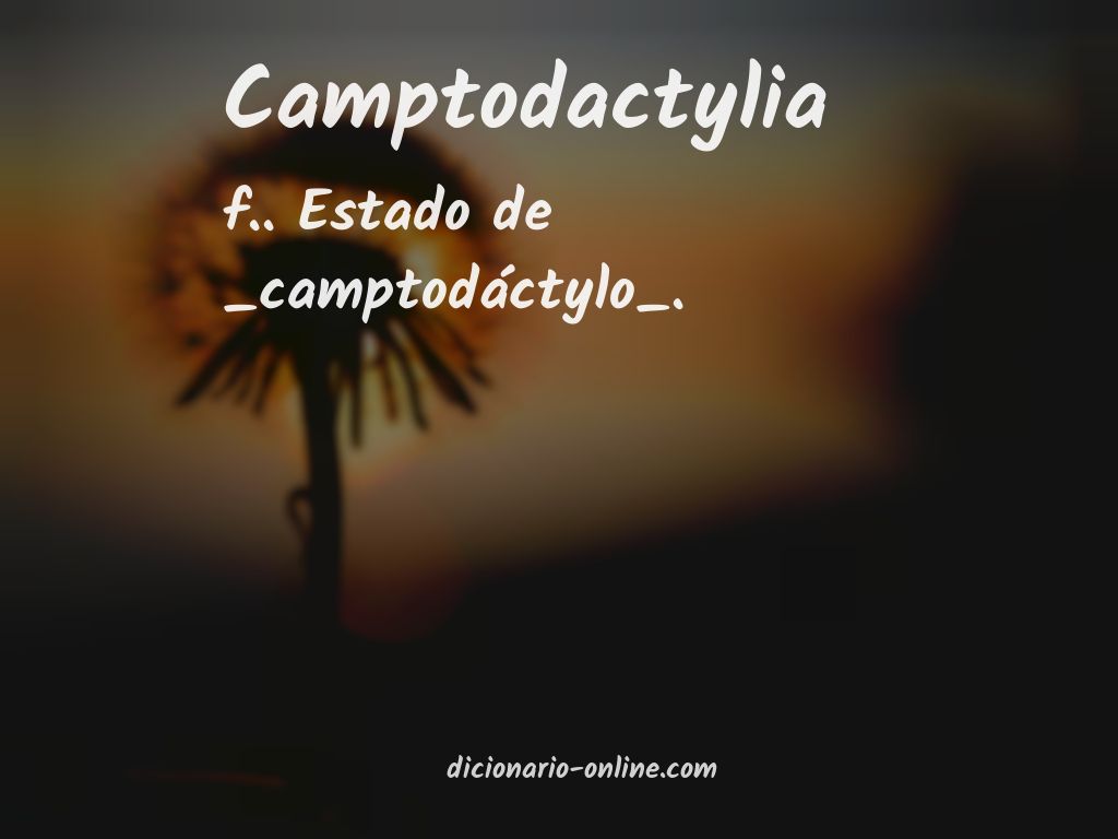 Significado de camptodactylia