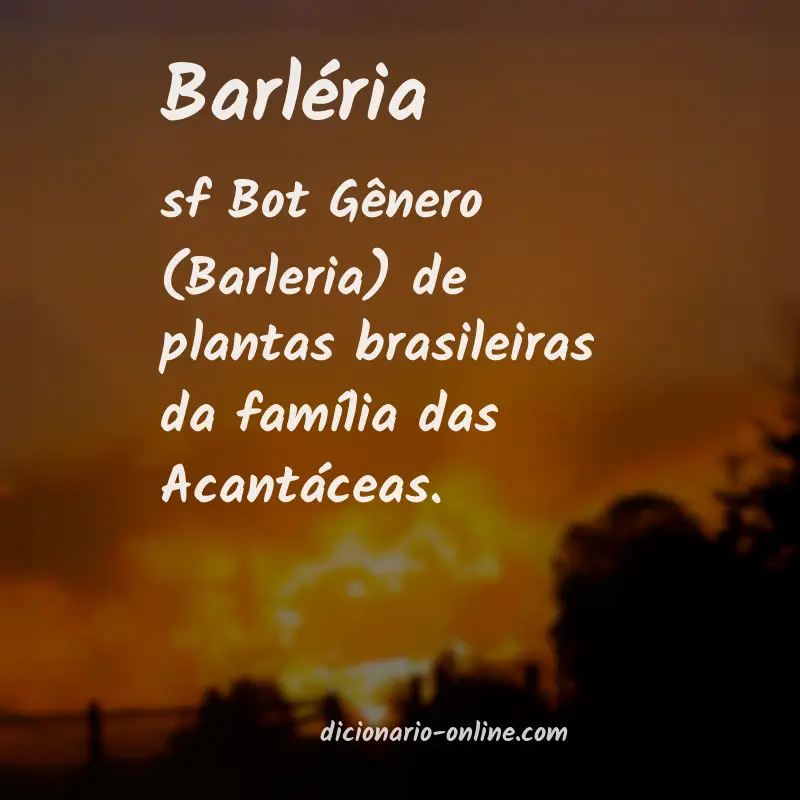 Significado de barléria