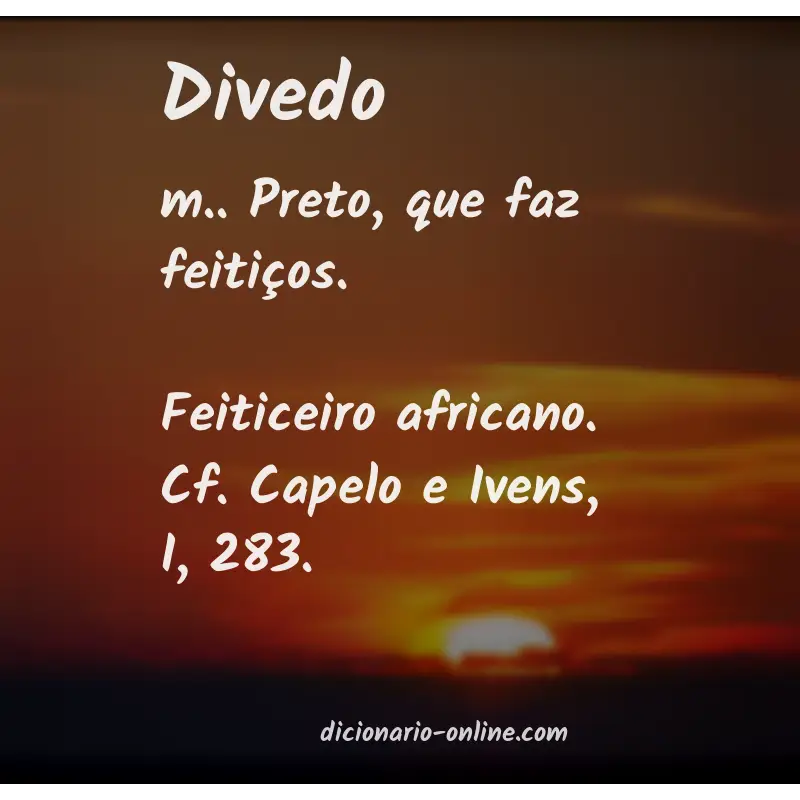 Significado de divedo