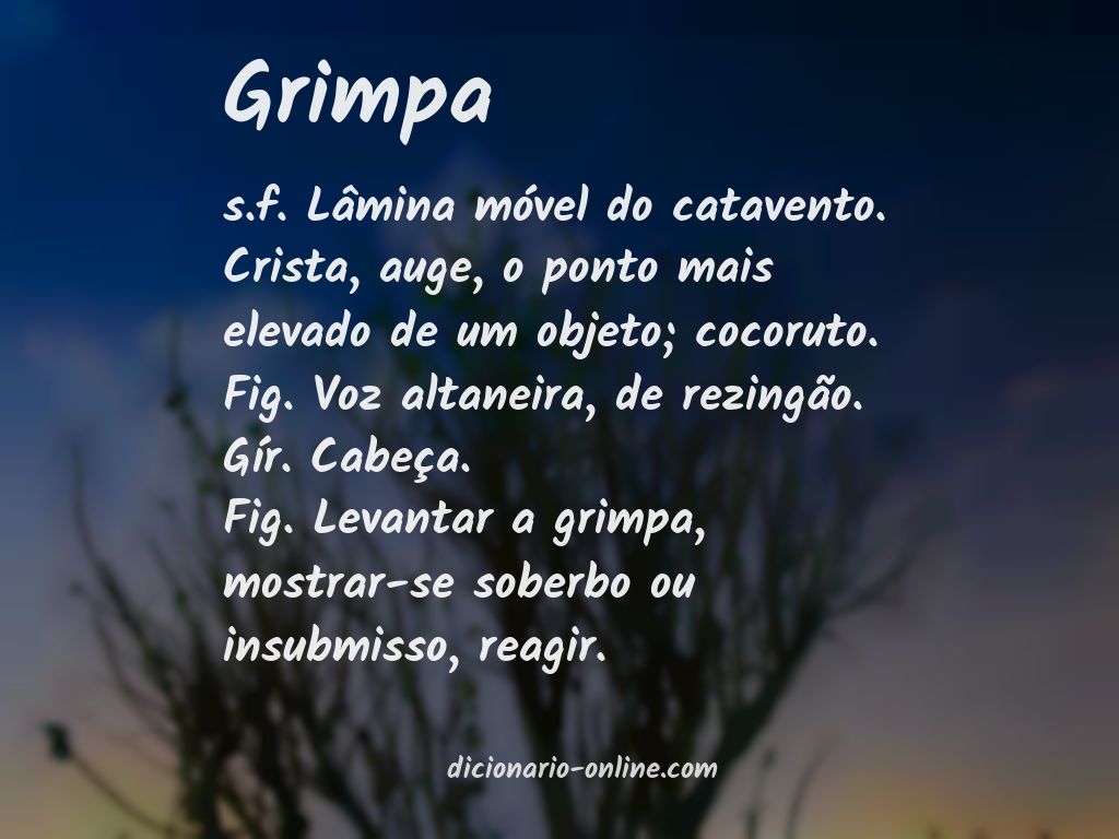 Significado de grimpa