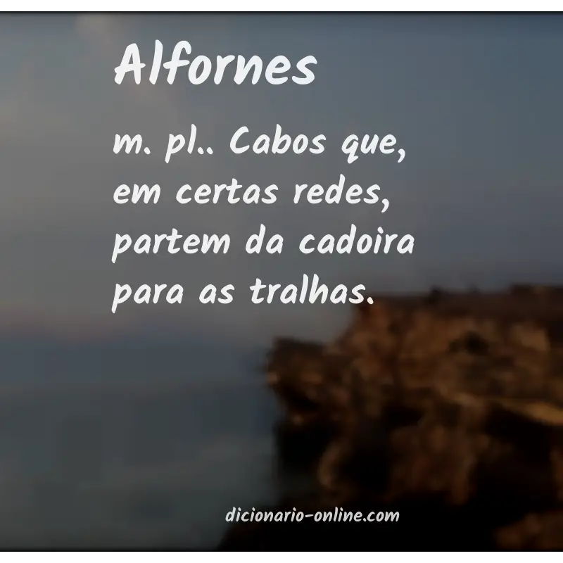 Significado de alfornes