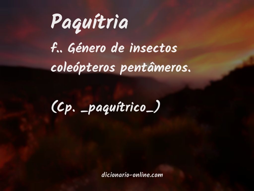 Significado de paquítria