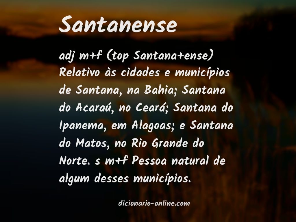 Significado de santanense