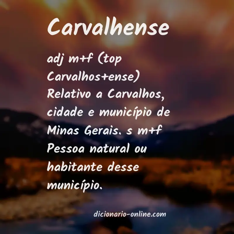 Significado de carvalhense