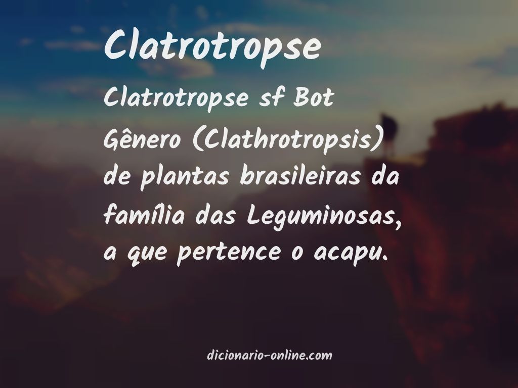 Significado de clatrotropse