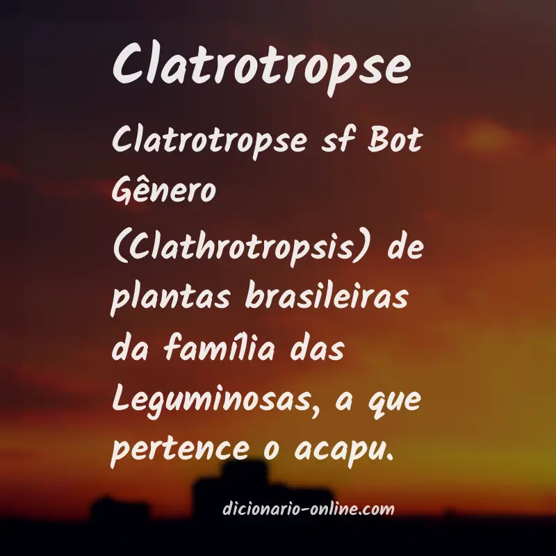 Significado de clatrotropse