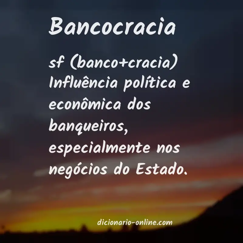 Significado de bancocracia
