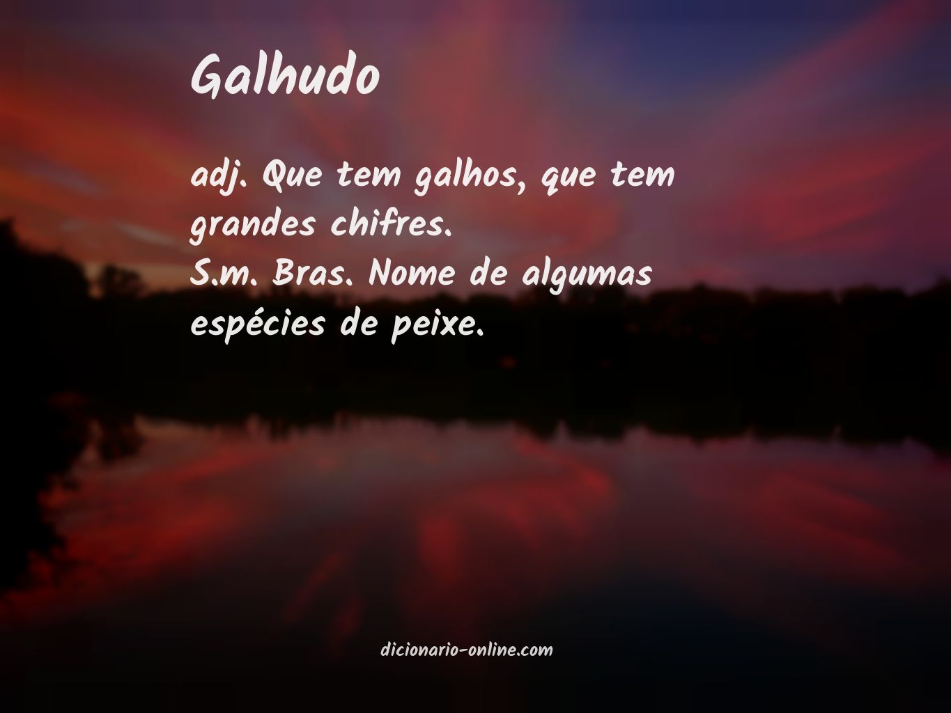 Significado de galhudo