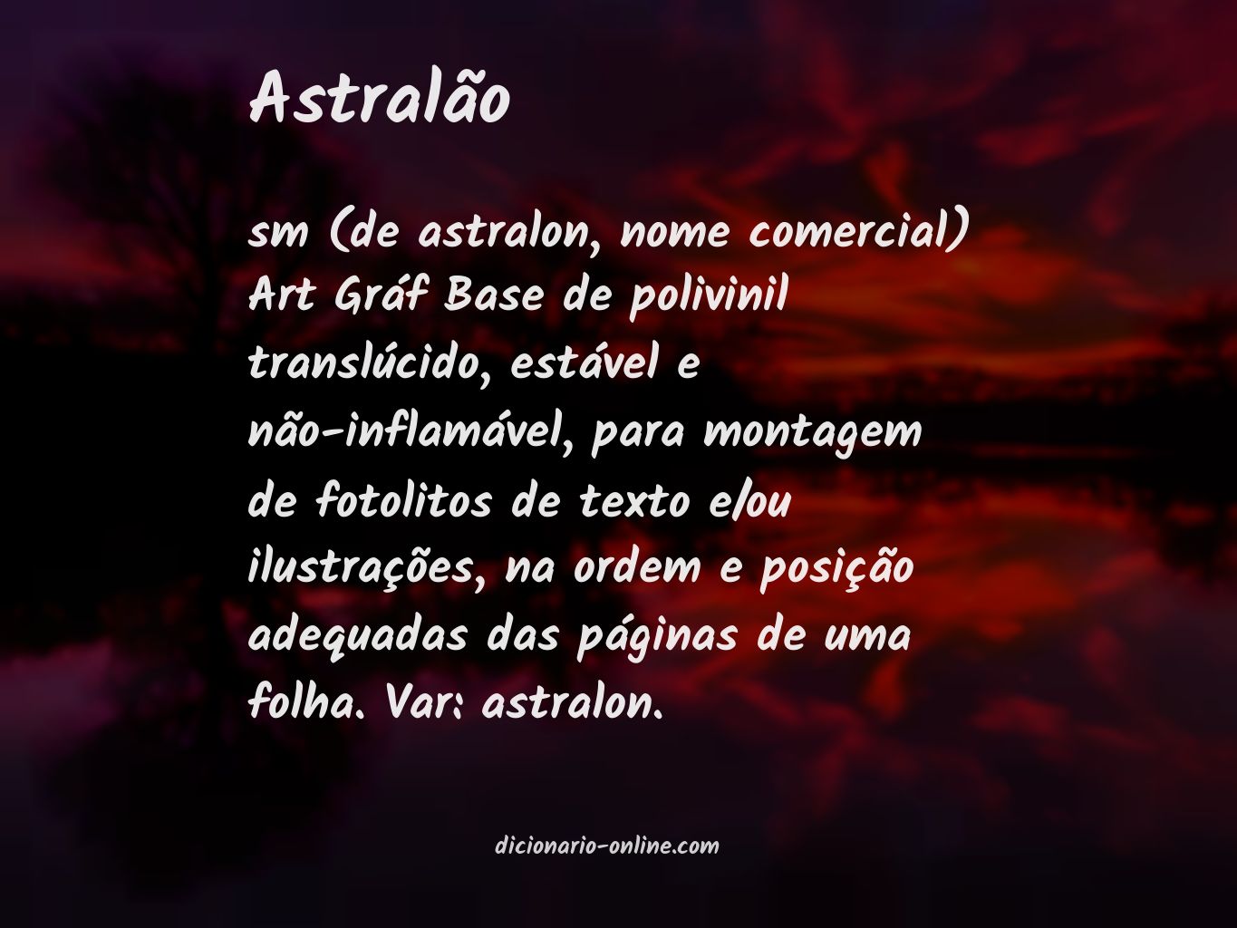 Significado de astralão