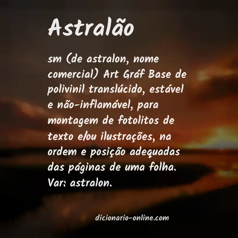 Significado de astralão