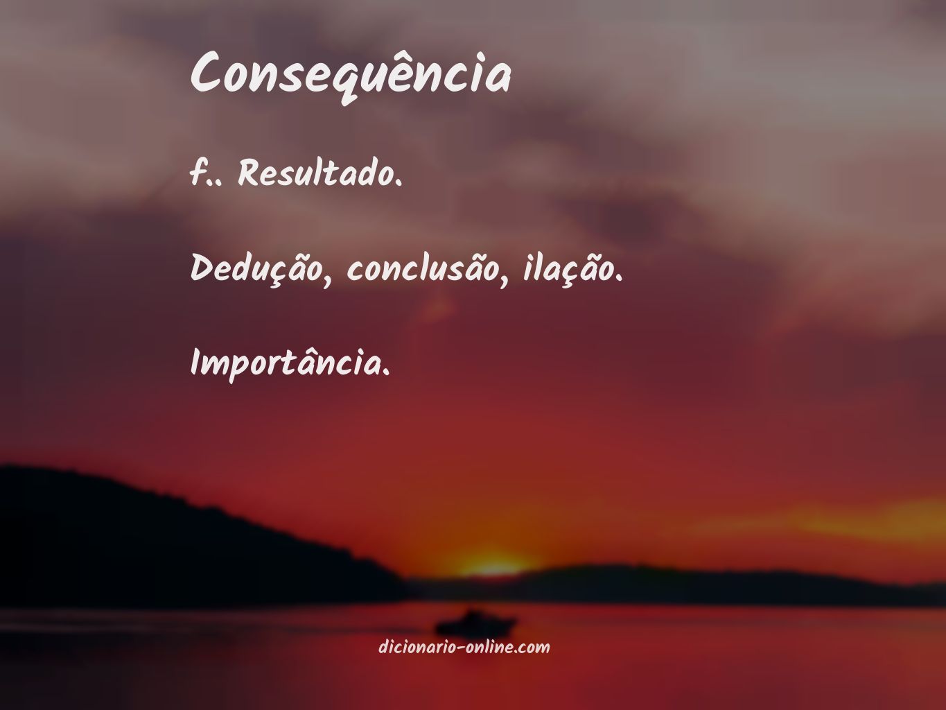 Significado de consequência