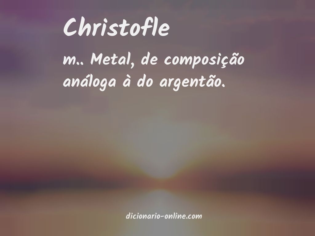 Significado de christofle