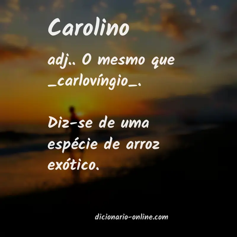 Significado de carolino