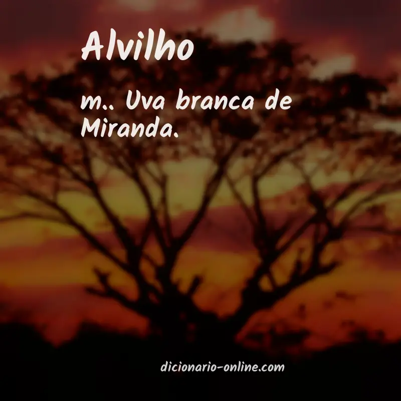 Significado de alvilho