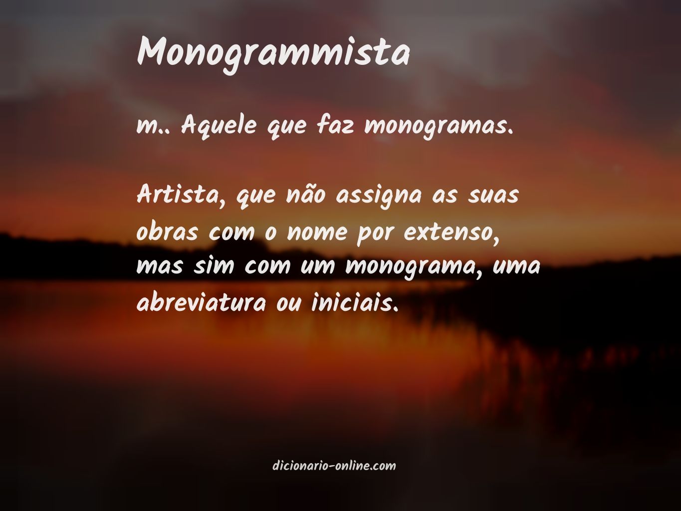 Significado de monogrammista