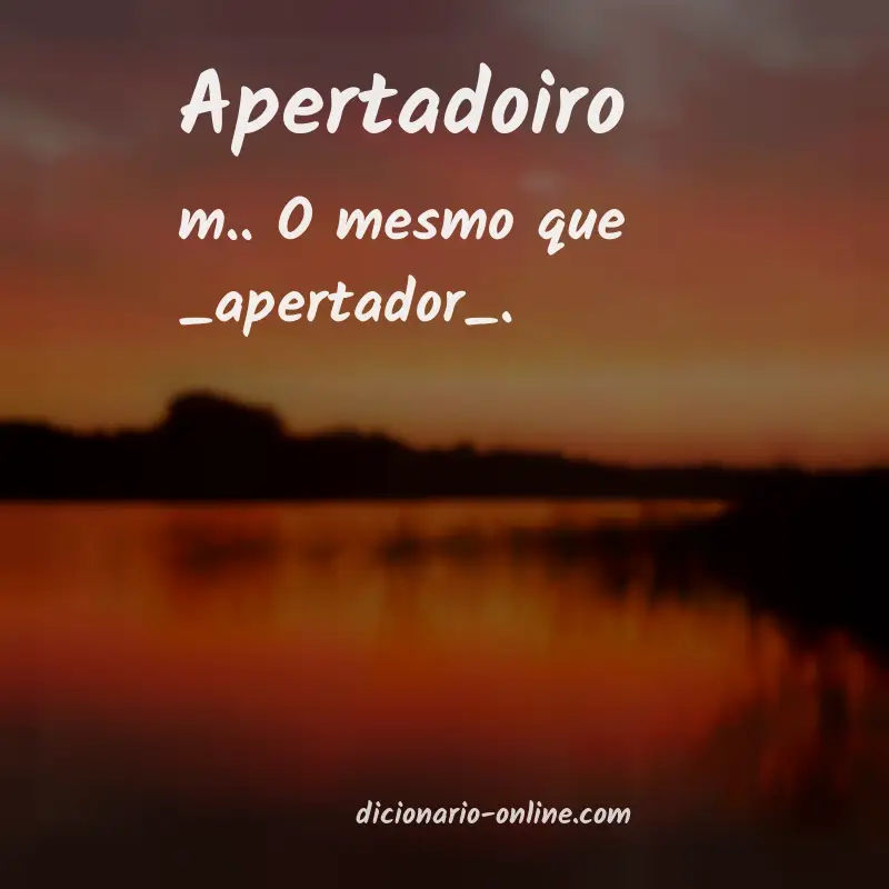 Significado de apertadoiro