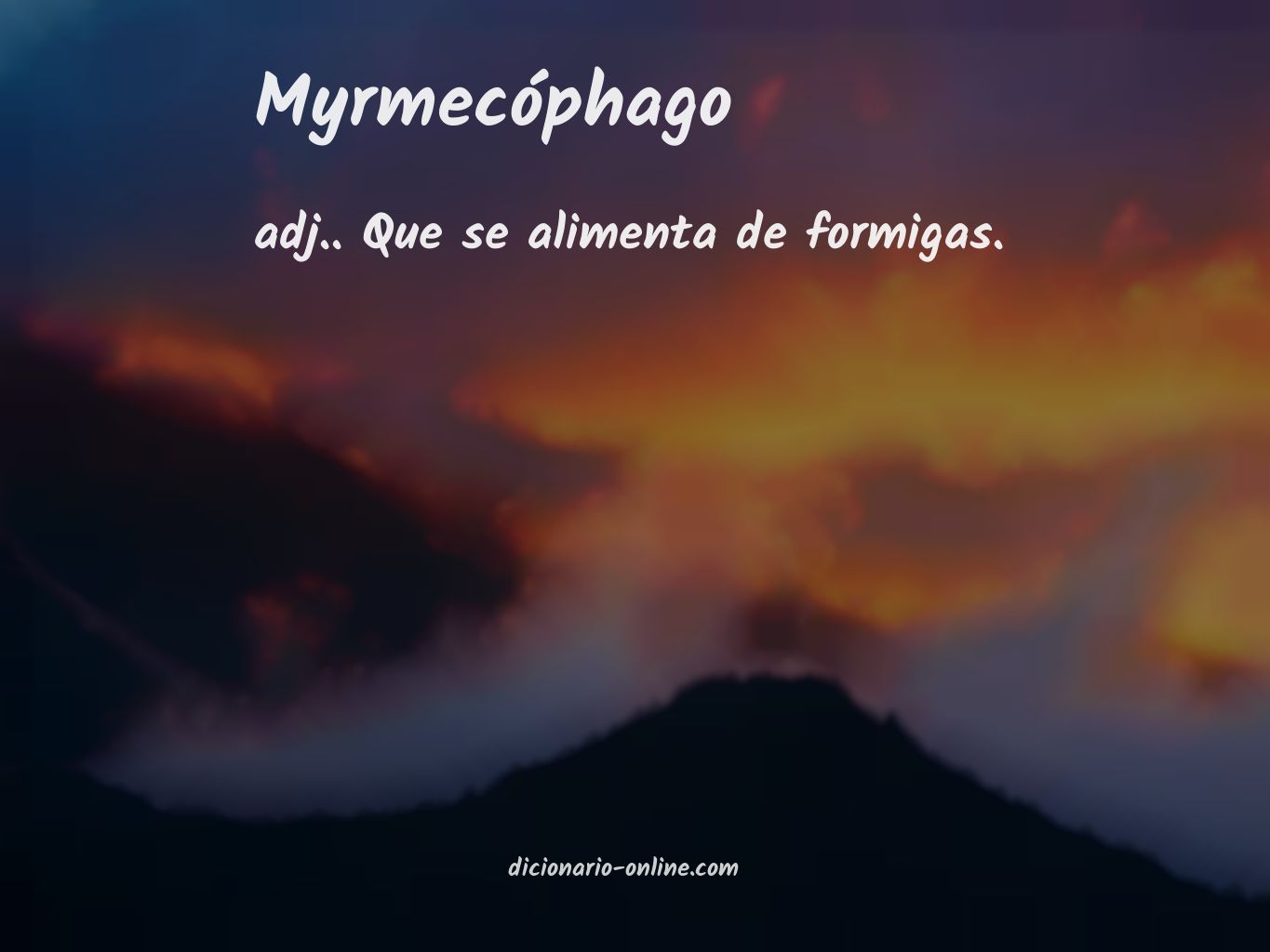 Significado de myrmecóphago