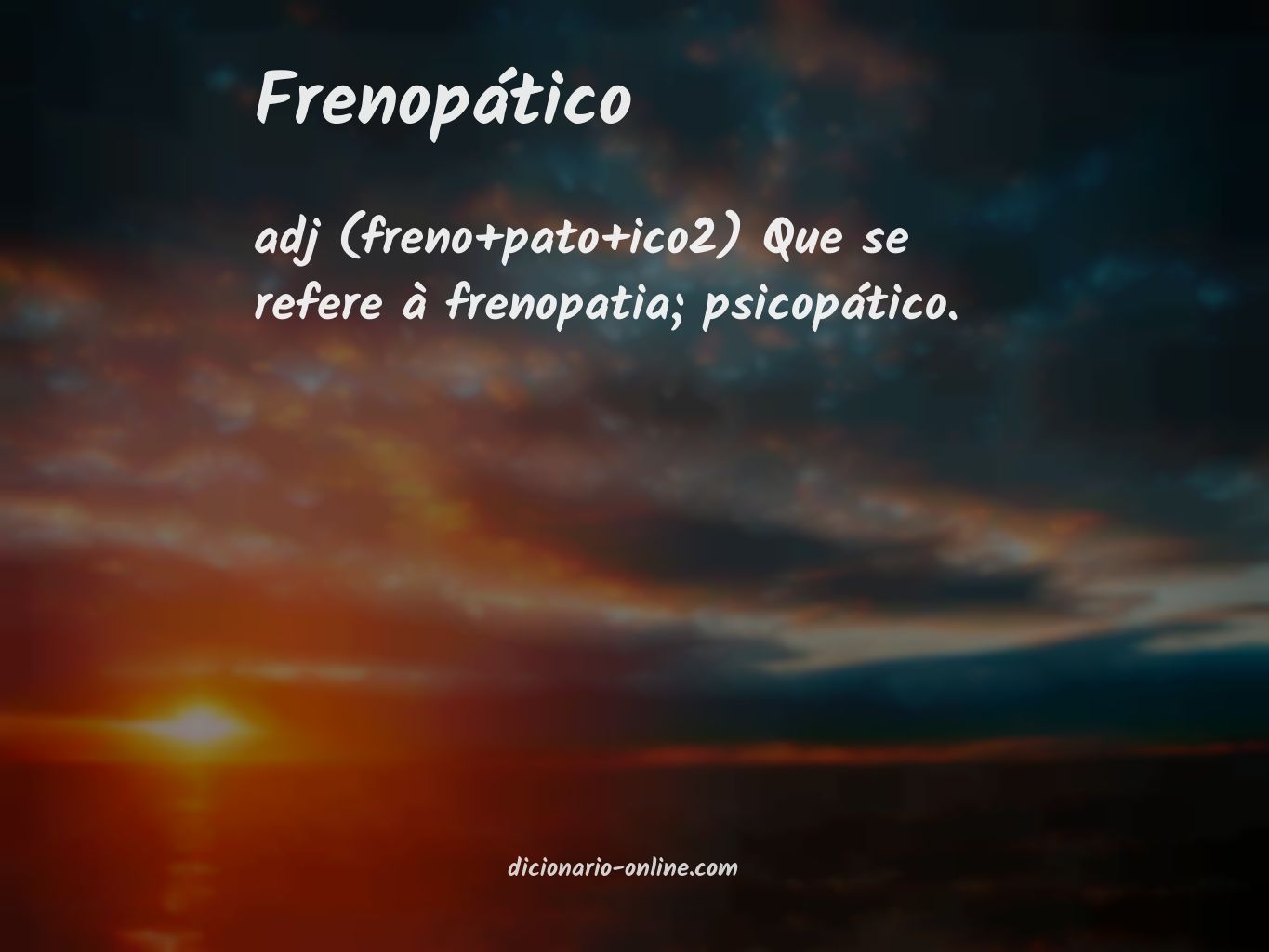 Significado de frenopático