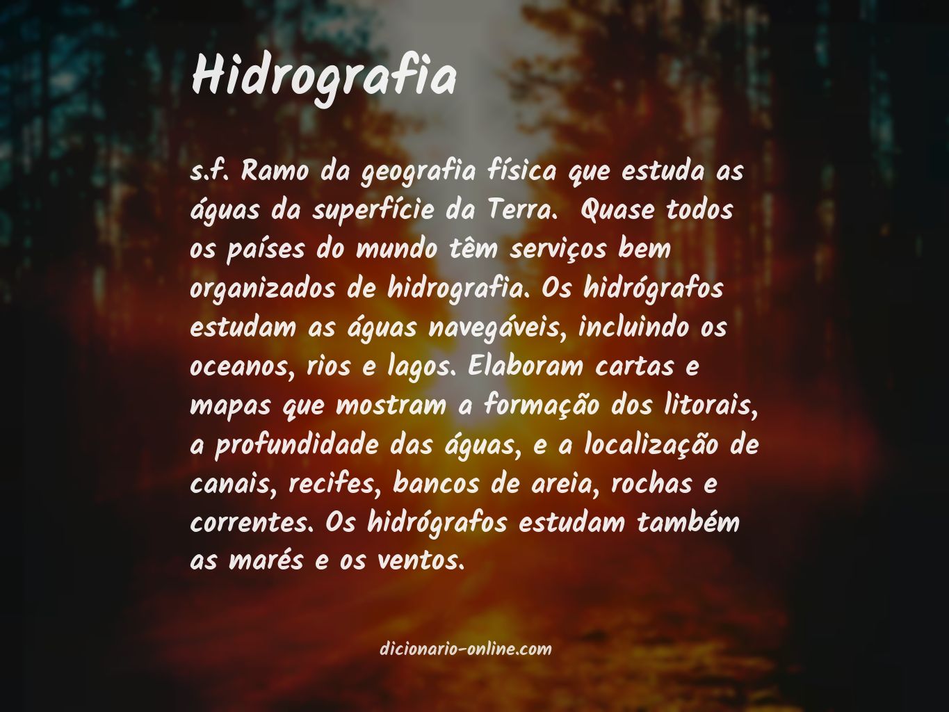 Significado de hidrografia