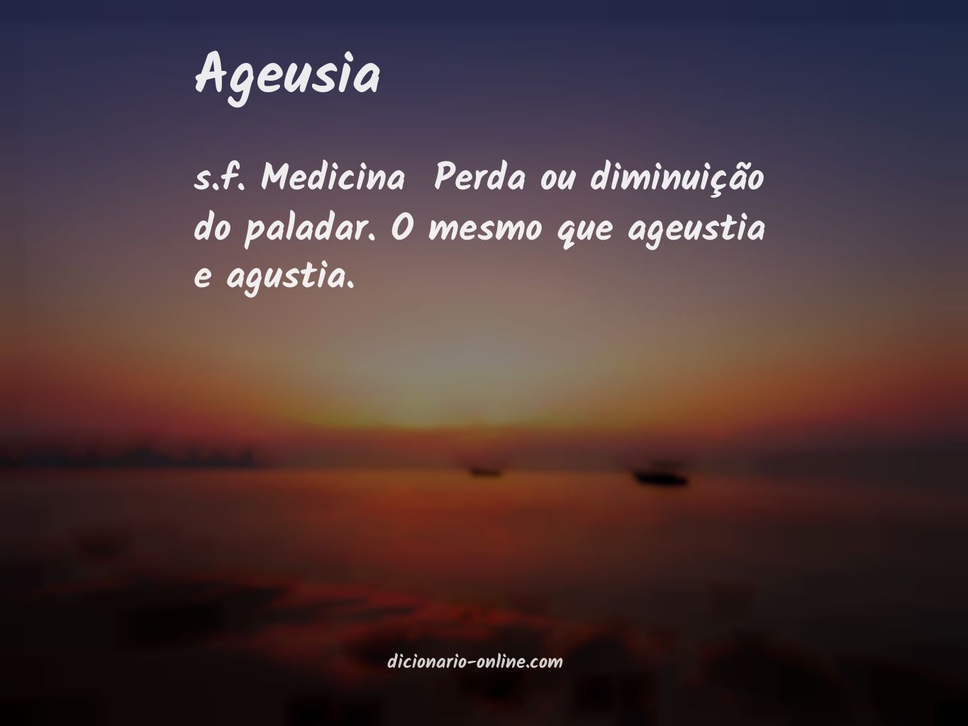 Significado de ageusia