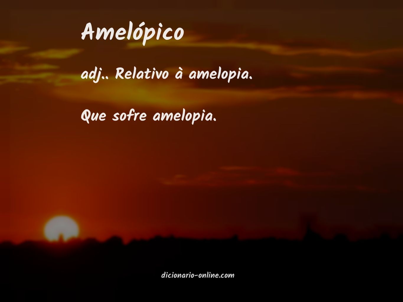 Significado de amelópico