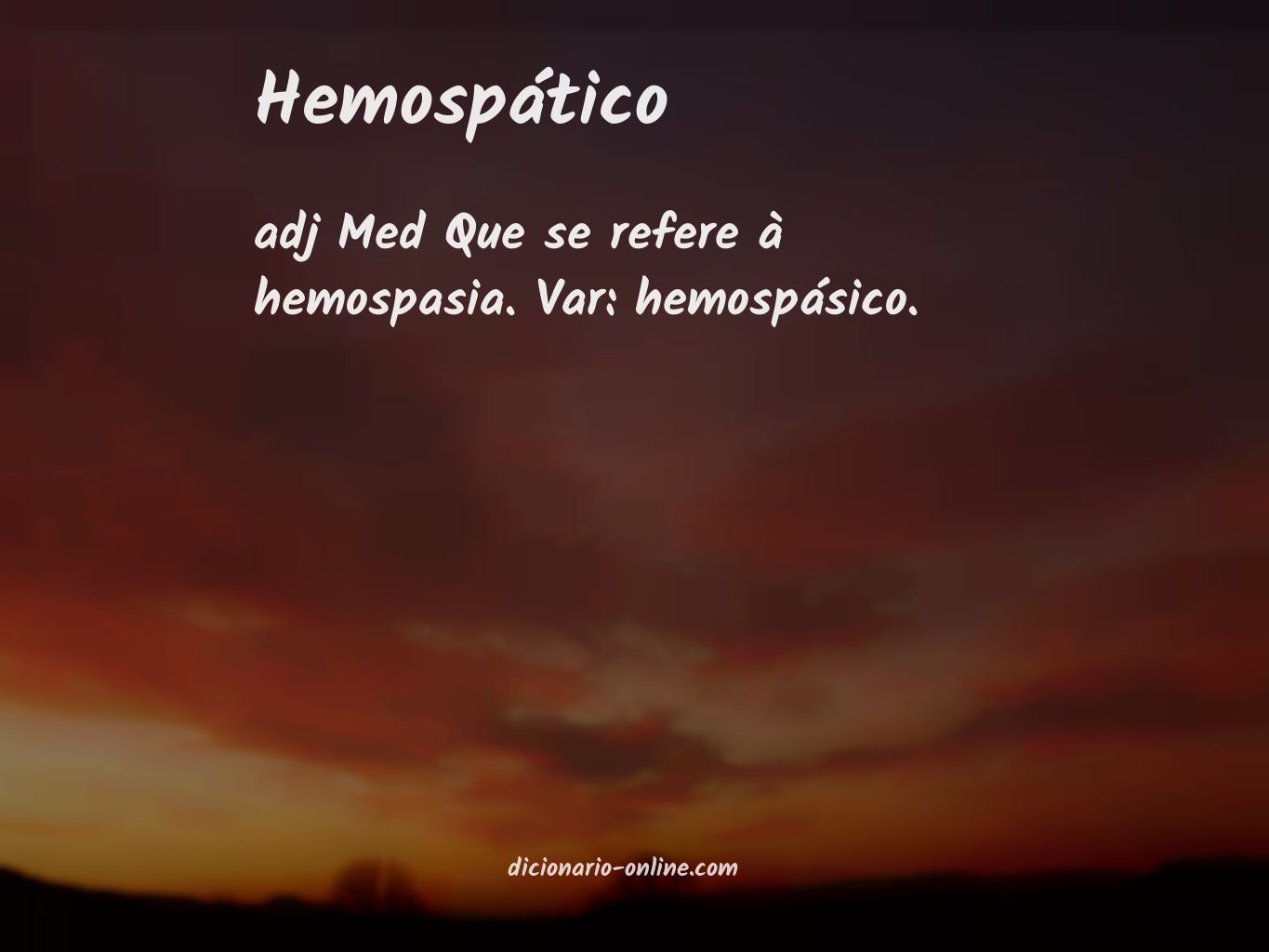 Significado de hemospático