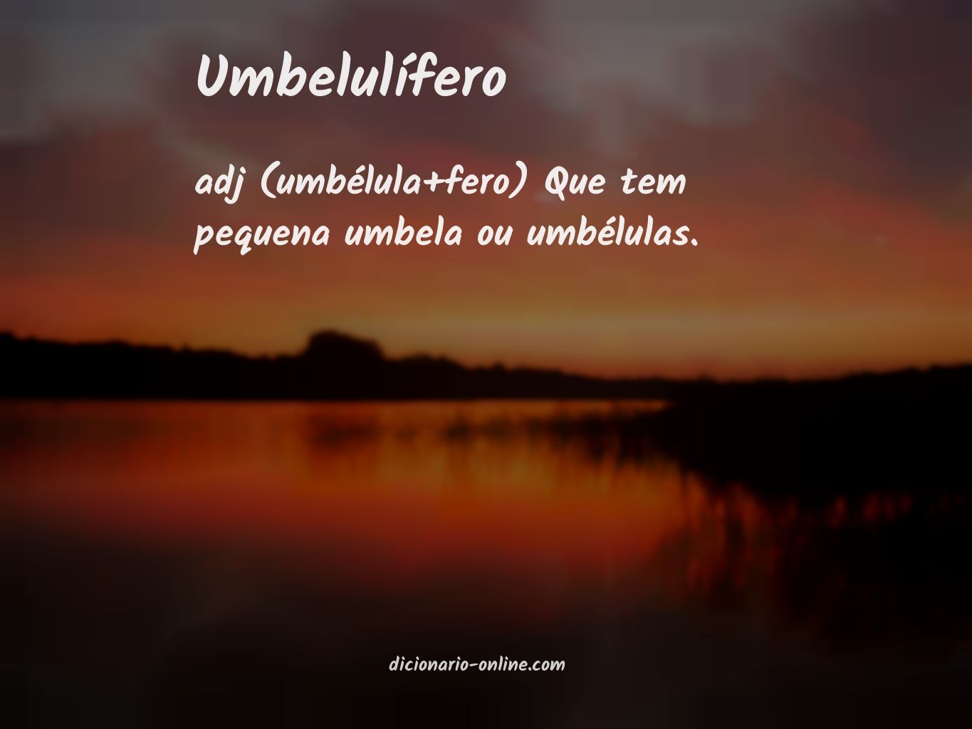 Significado de umbelulífero