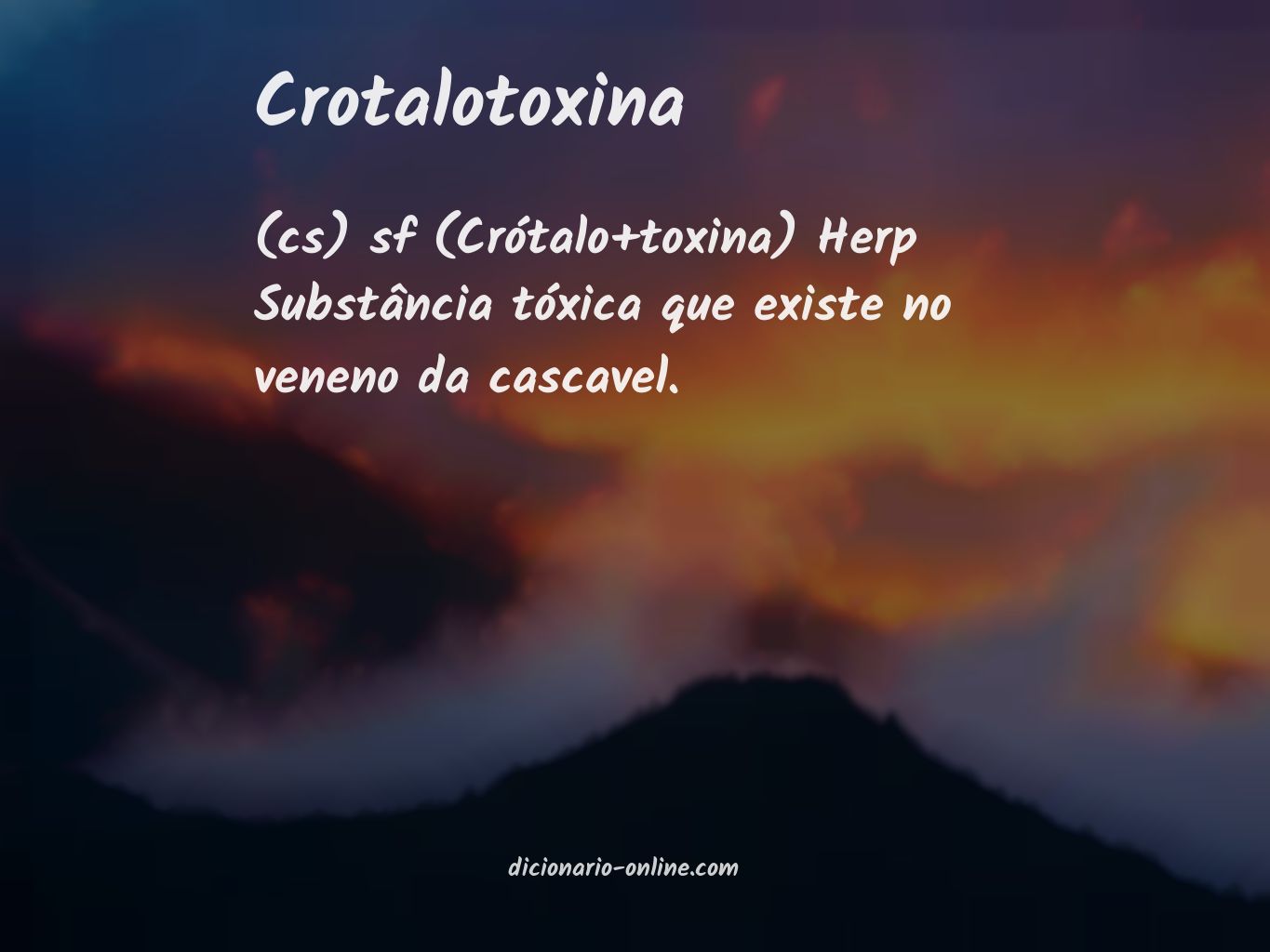 Significado de crotalotoxina