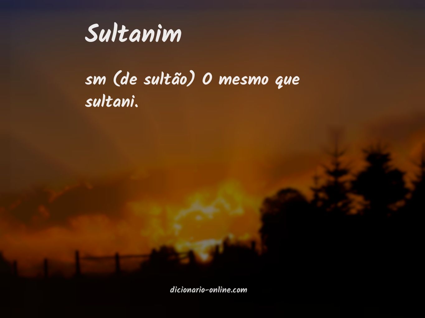 Significado de sultanim