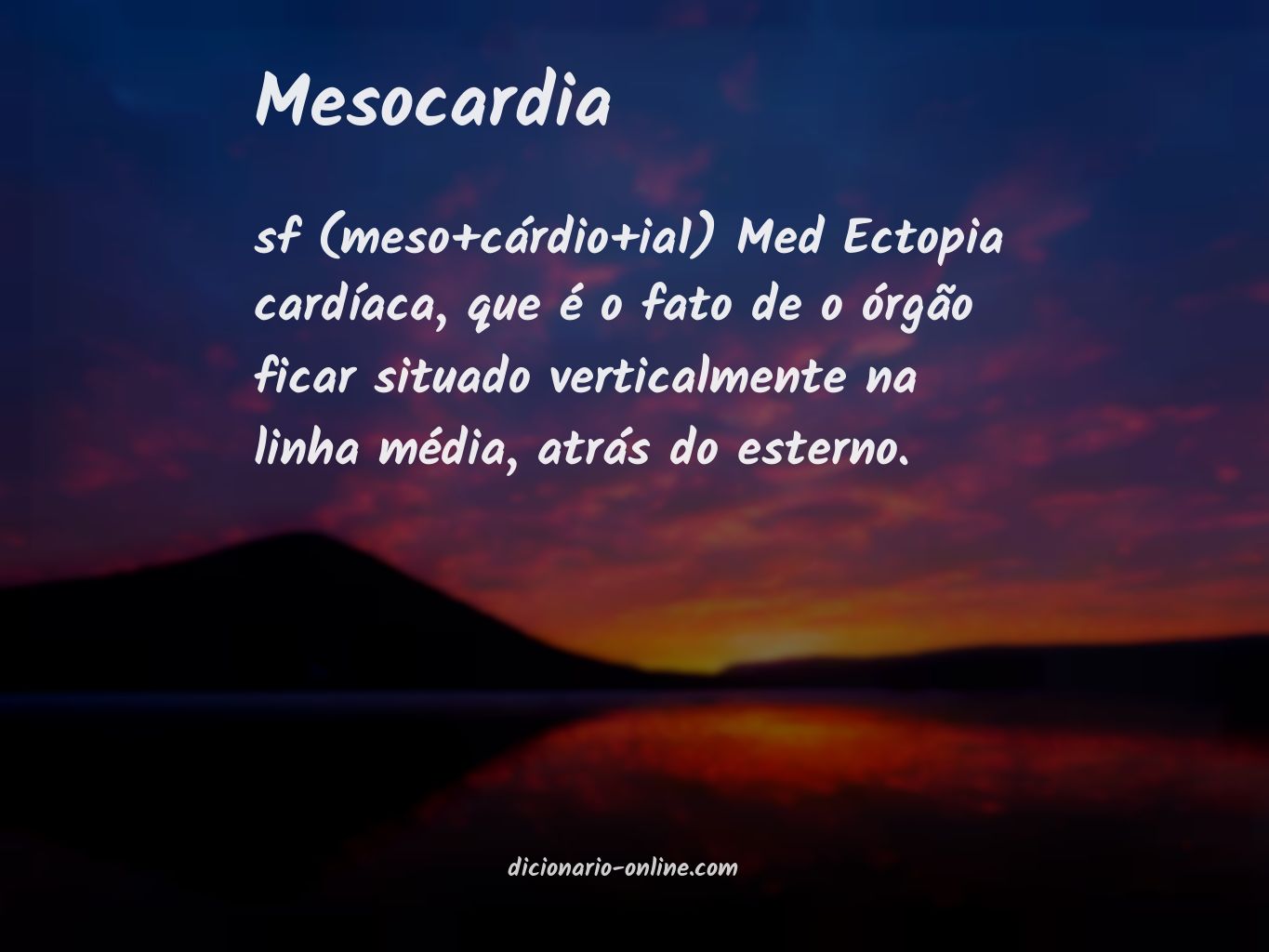 Significado de mesocardia