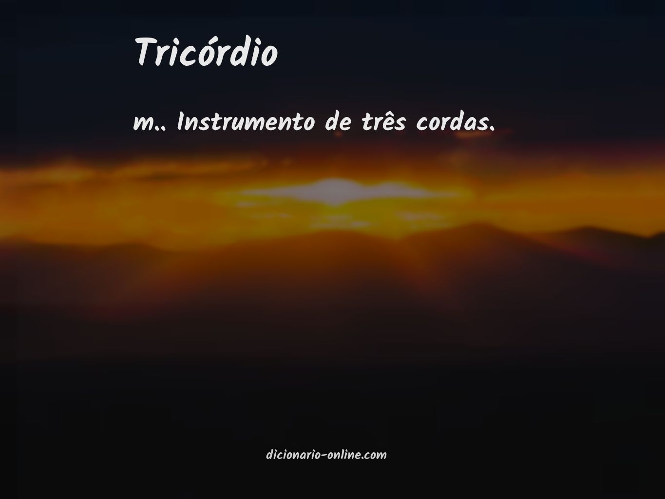 Significado de tricórdio