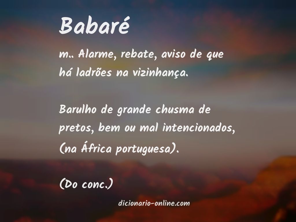 Significado de babaré