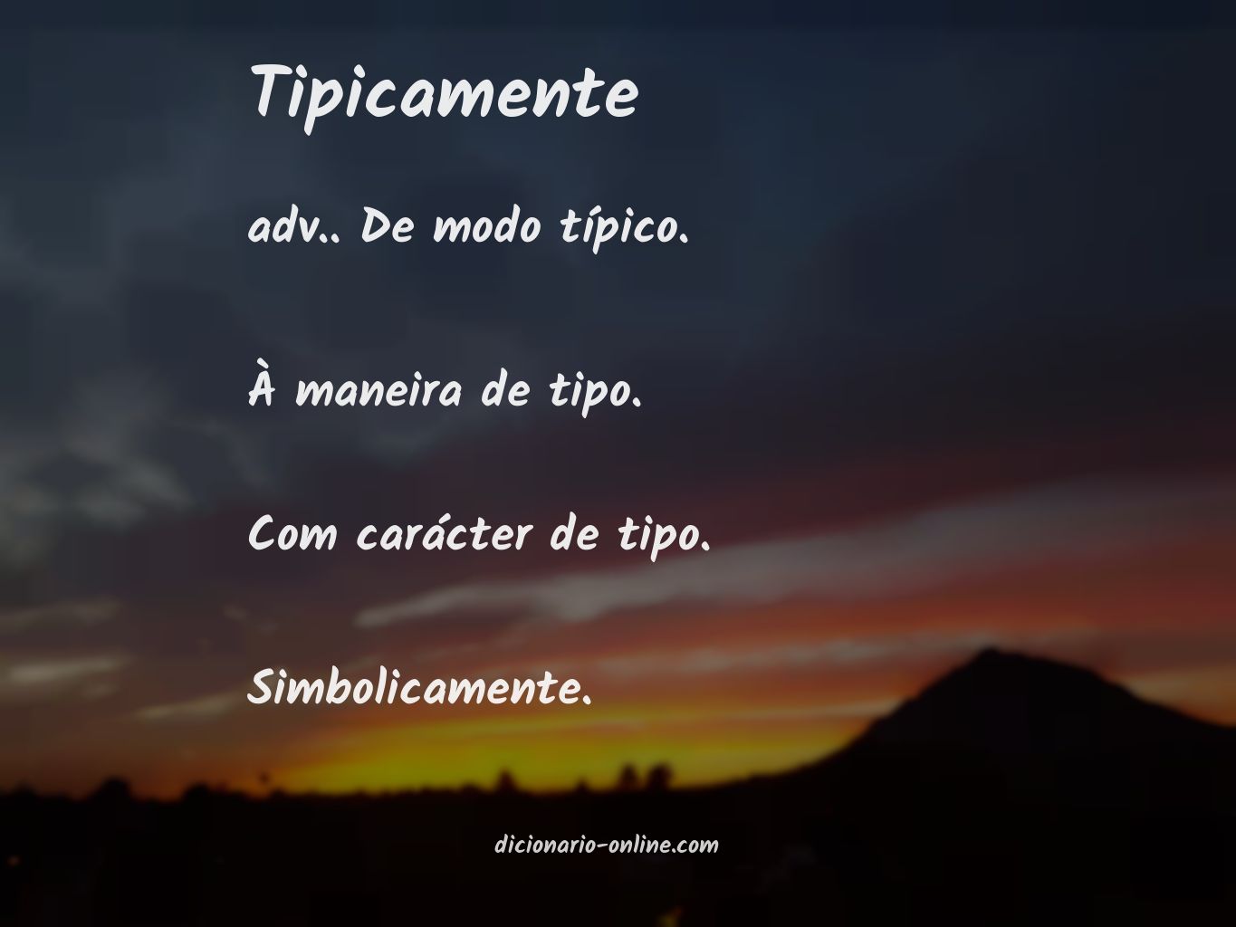 Significado de tipicamente