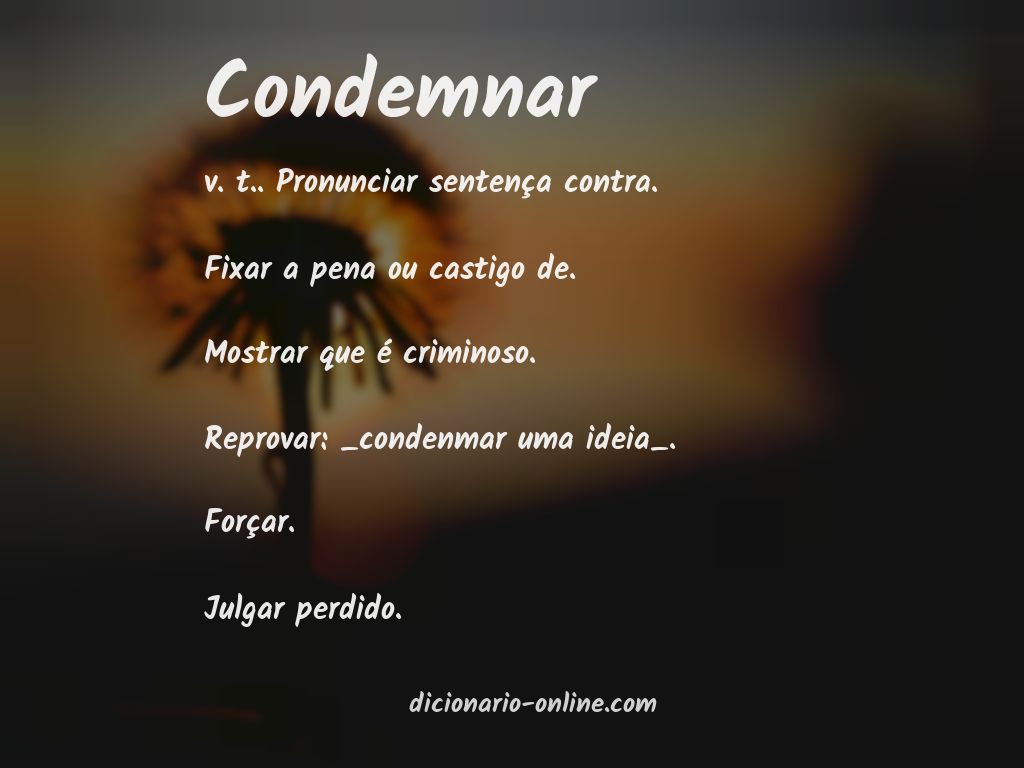 Significado de condemnar