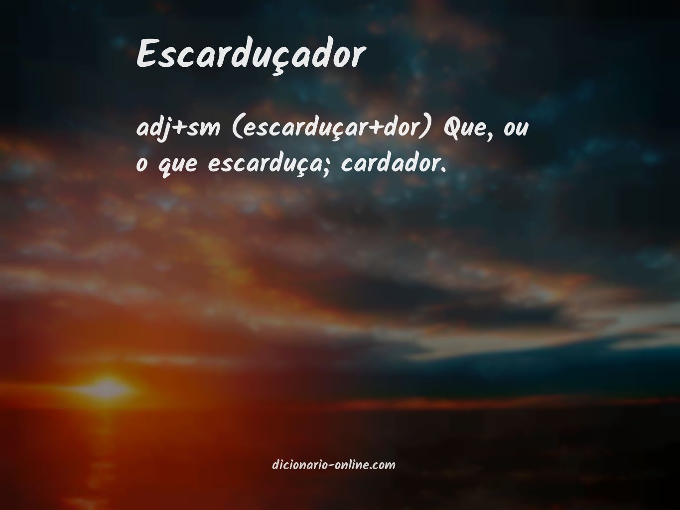 Significado de escarduçador