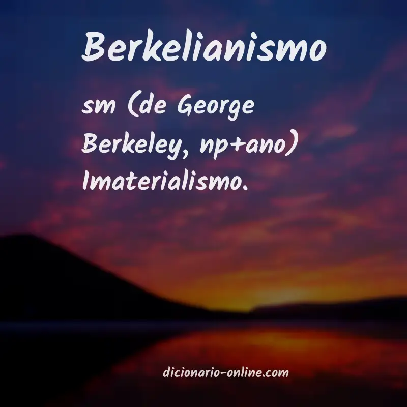 Significado de berkelianismo