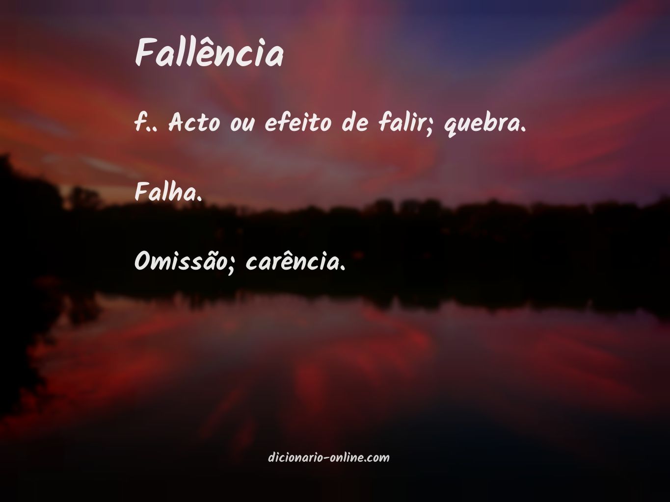 Significado de fallência