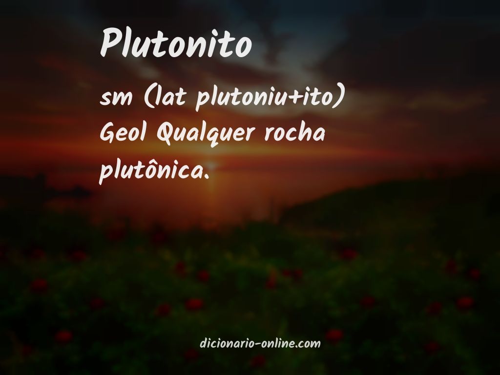 Significado de plutonito