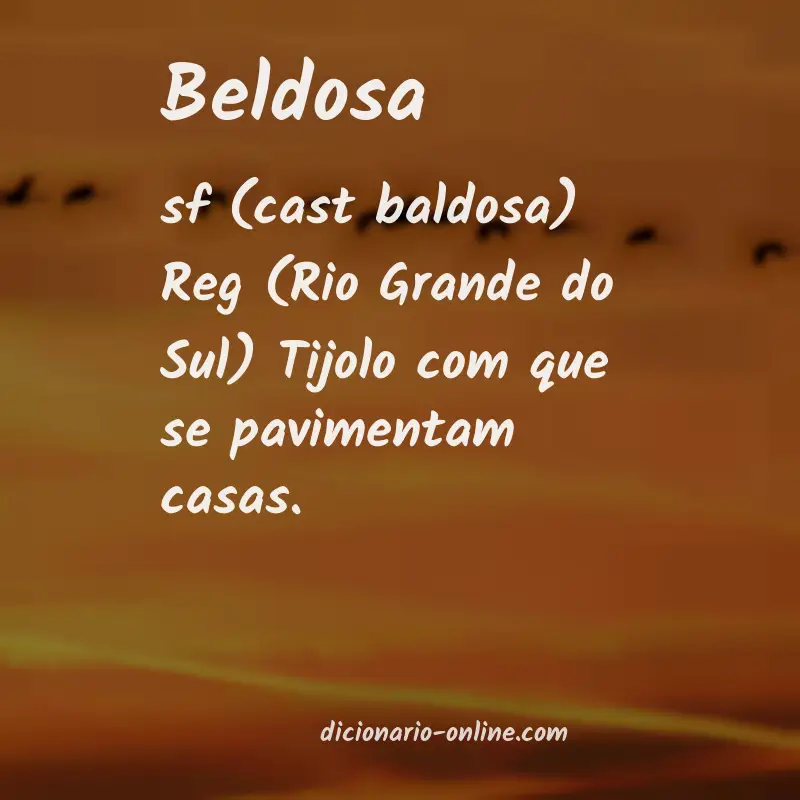 Significado de beldosa