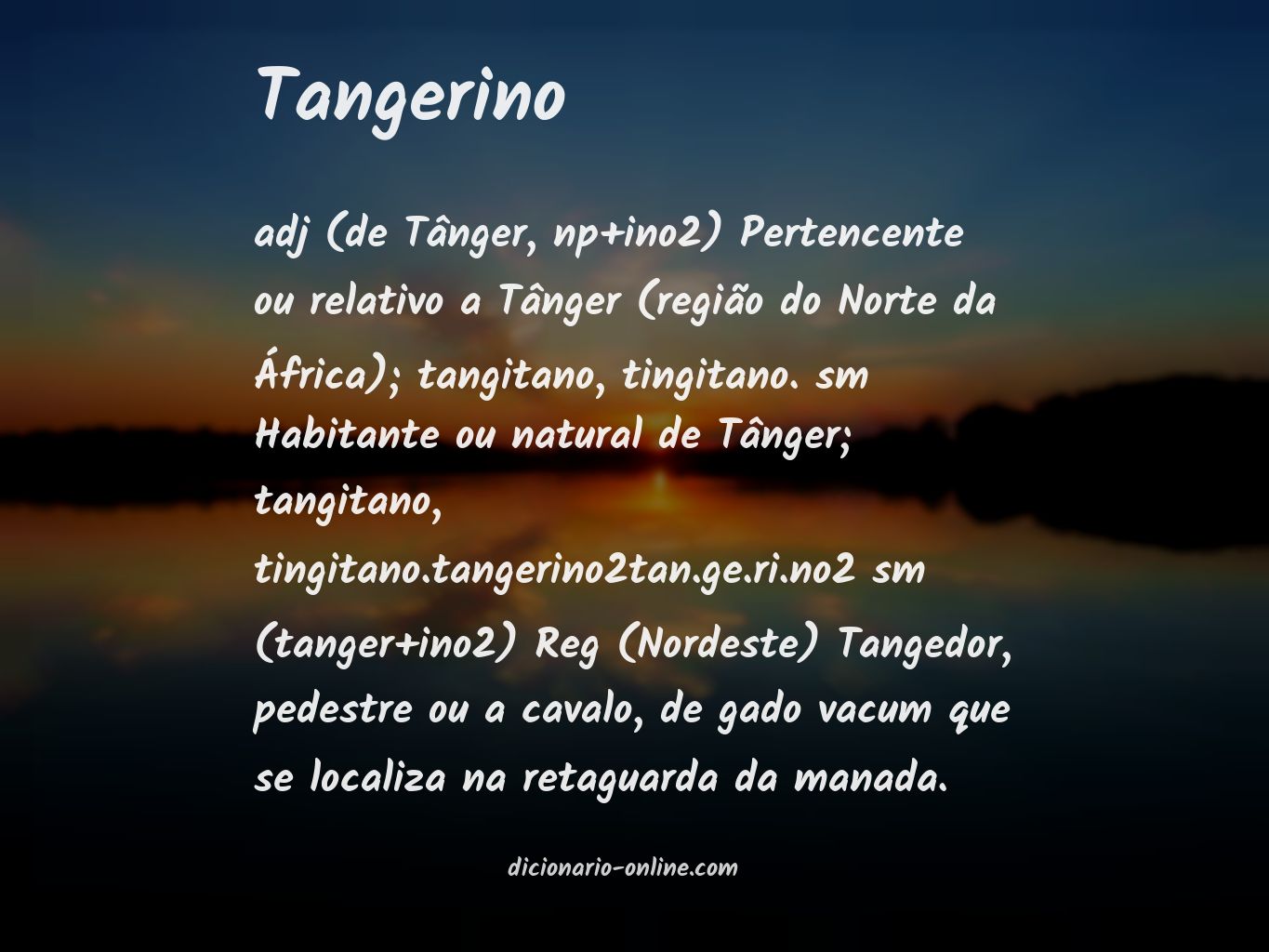 Significado de tangerino